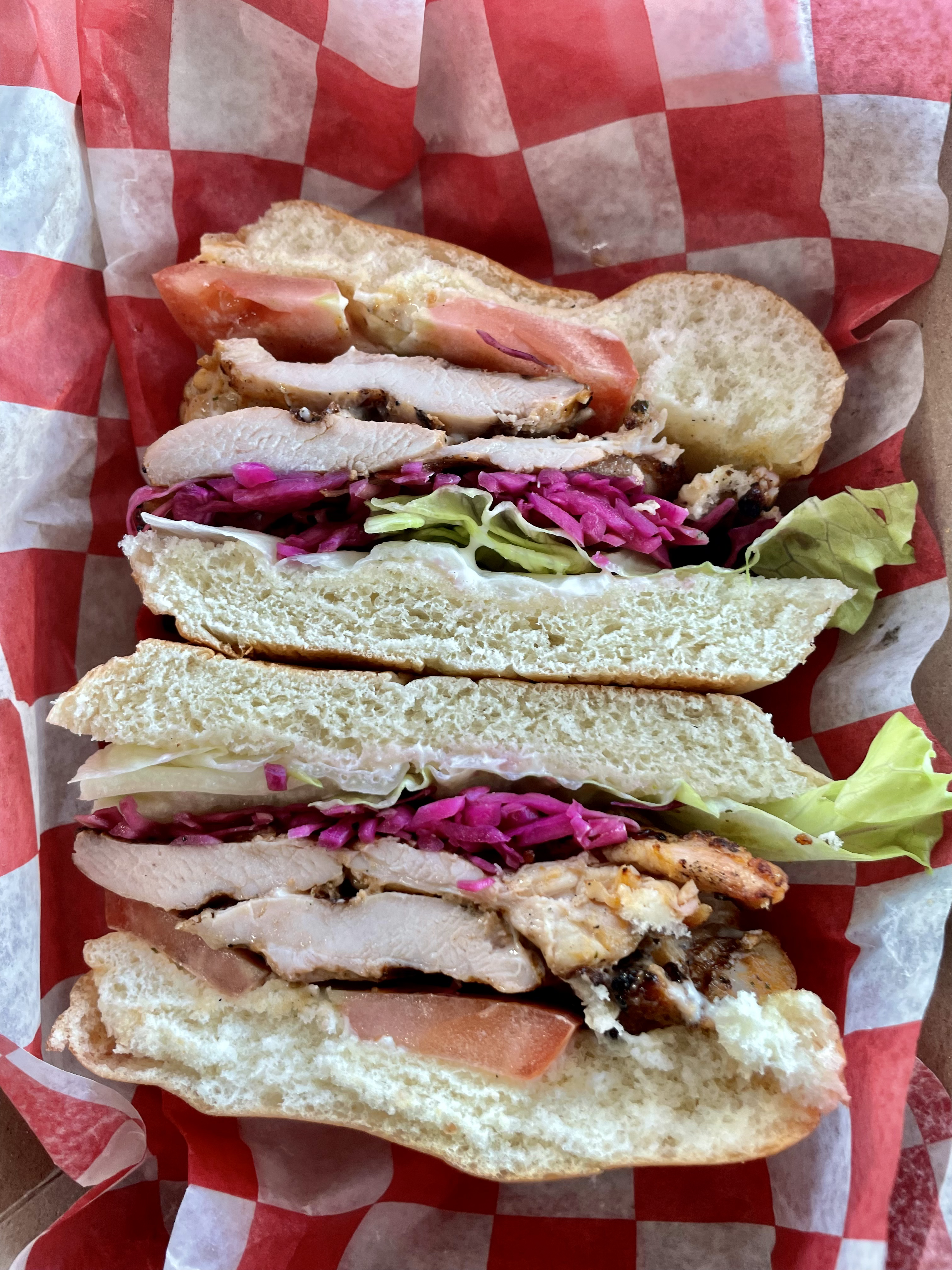 Chicken brioche bun