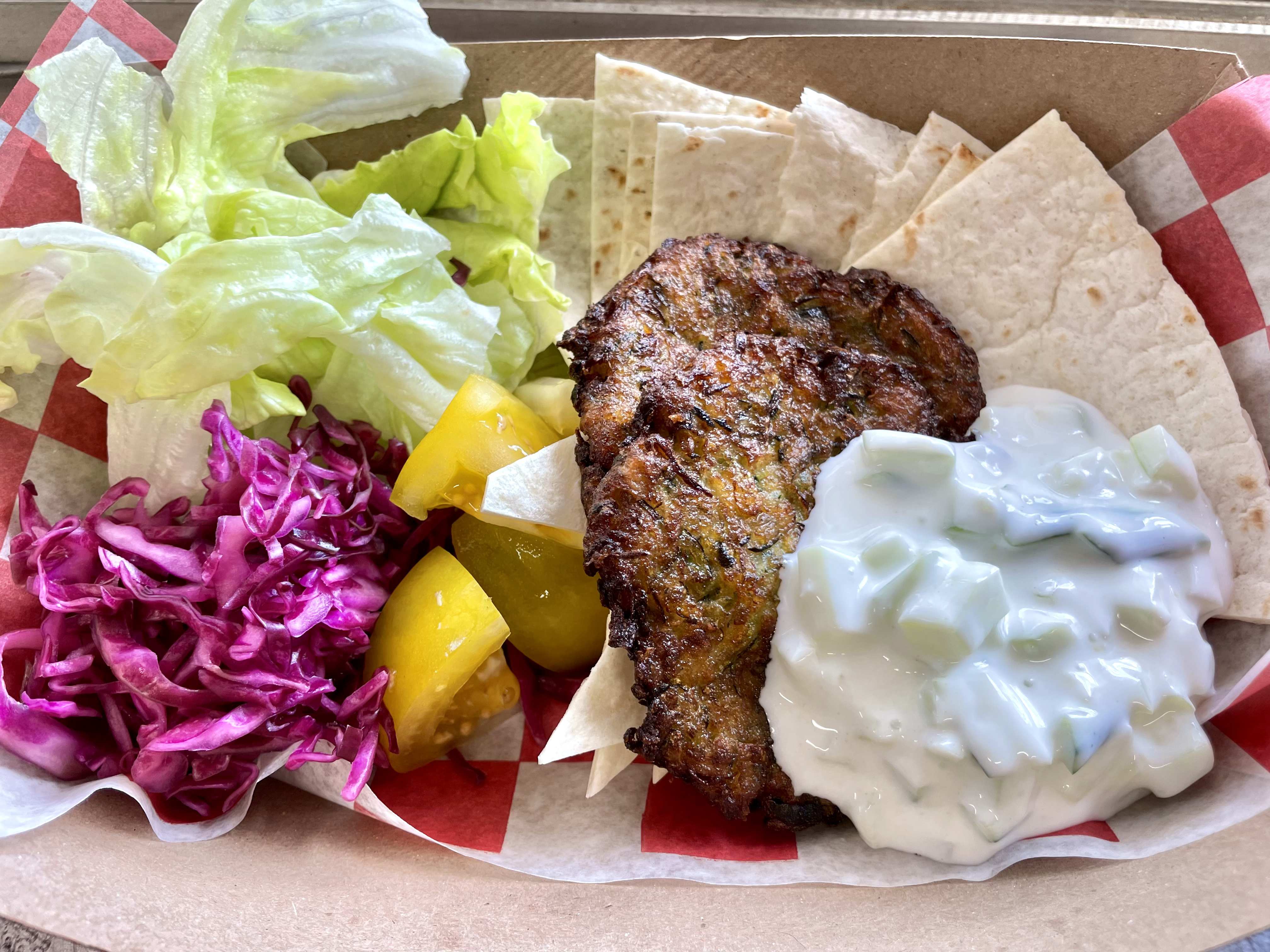 Zucchini lavash plate