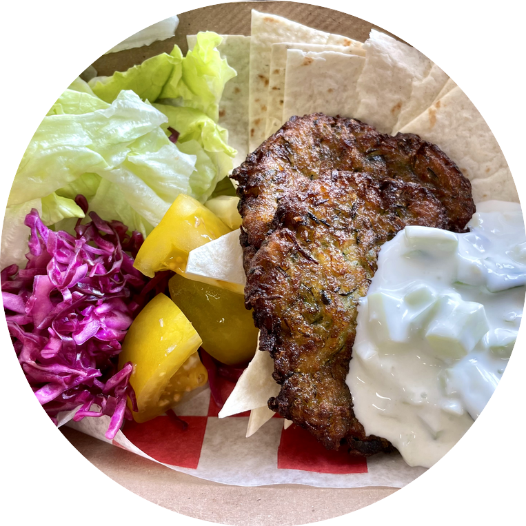 Zucchini lavash plate